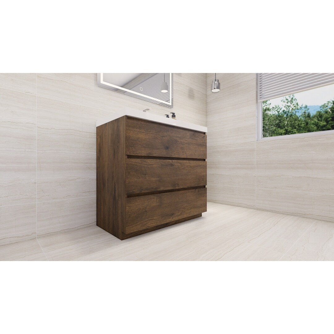 Aron 36'' Freestanding Vanity with Reinforced Acrylic Sink