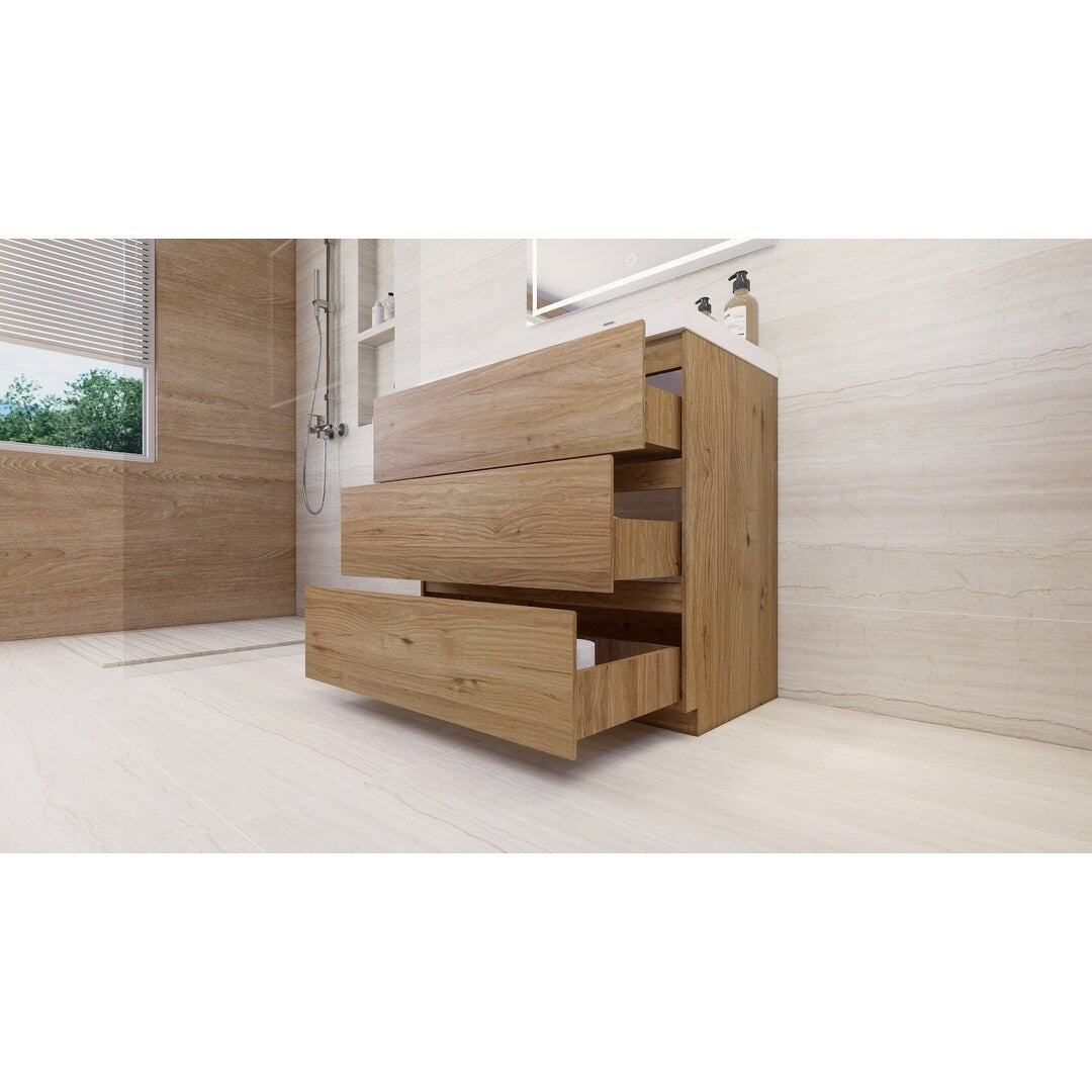 Aron 36'' Freestanding Vanity with Reinforced Acrylic Sink
