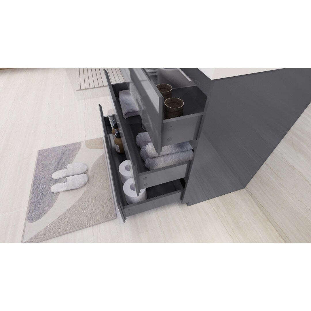 Aron 36'' Freestanding Vanity with Reinforced Acrylic Sink