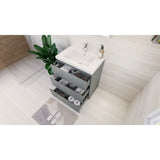 Aron 30'' Freestanding Vanity with Reinforced Acrylic Sink