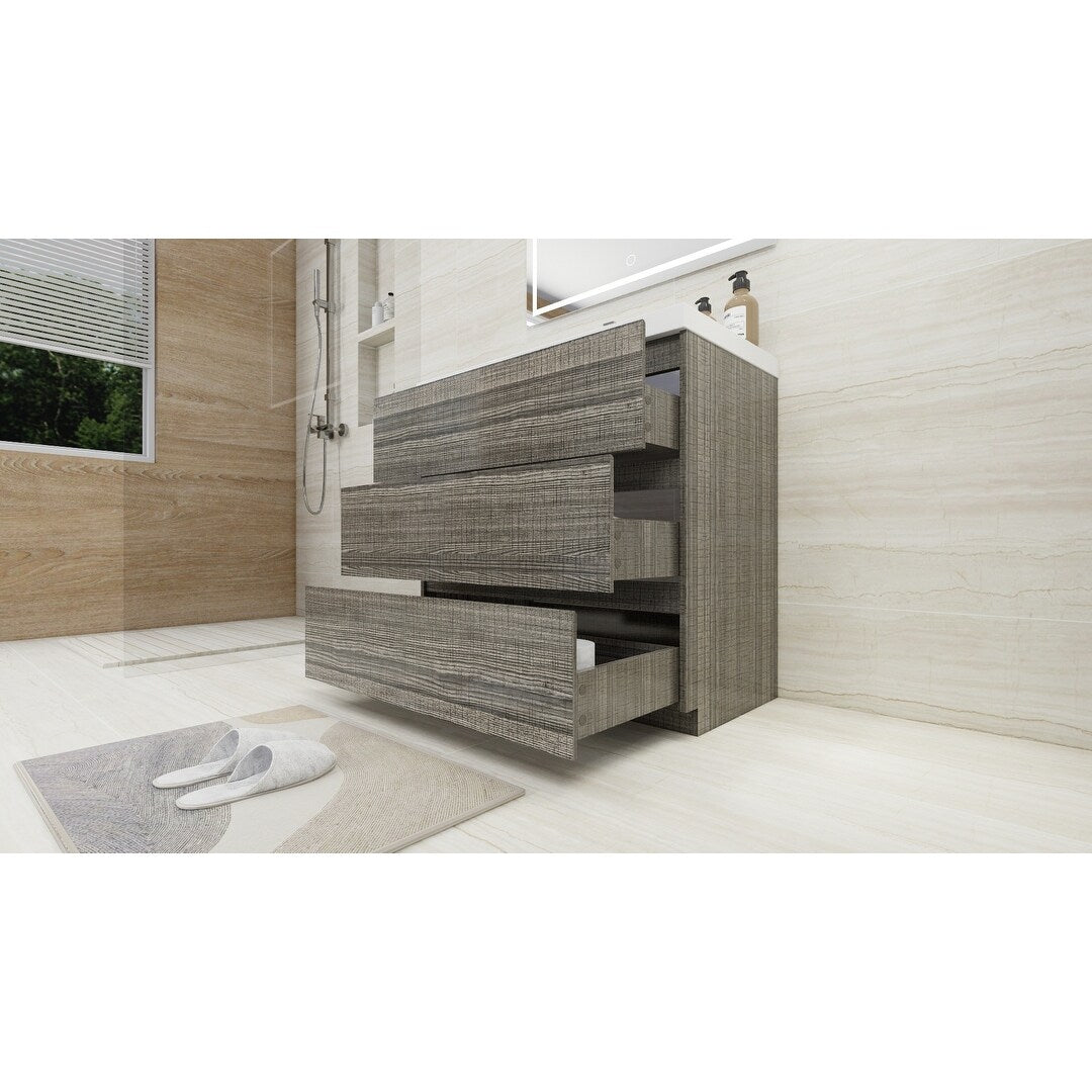 Aron 36'' Freestanding Vanity with Reinforced Acrylic Sink