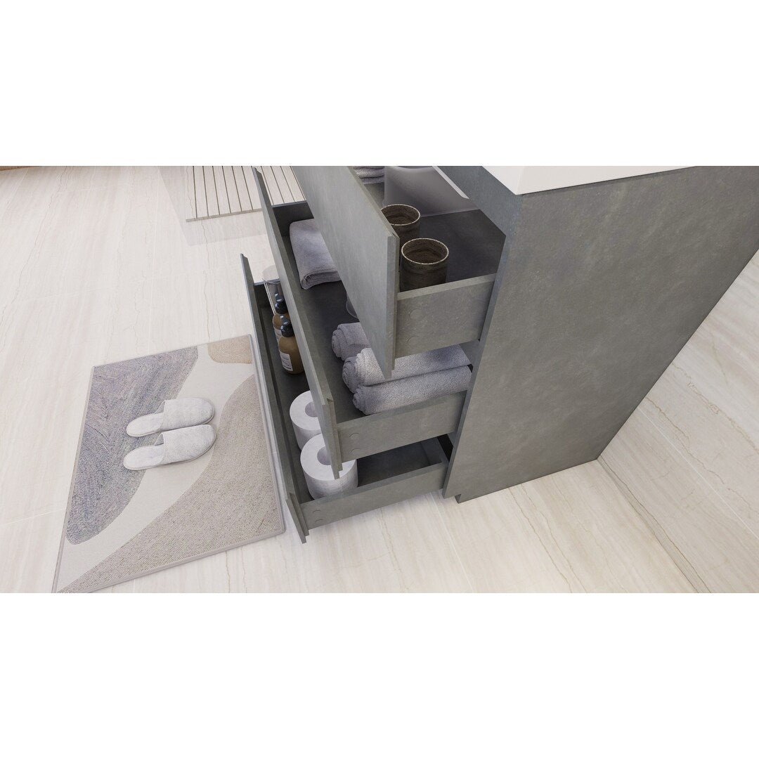 Aron 36'' Freestanding Vanity with Reinforced Acrylic Sink