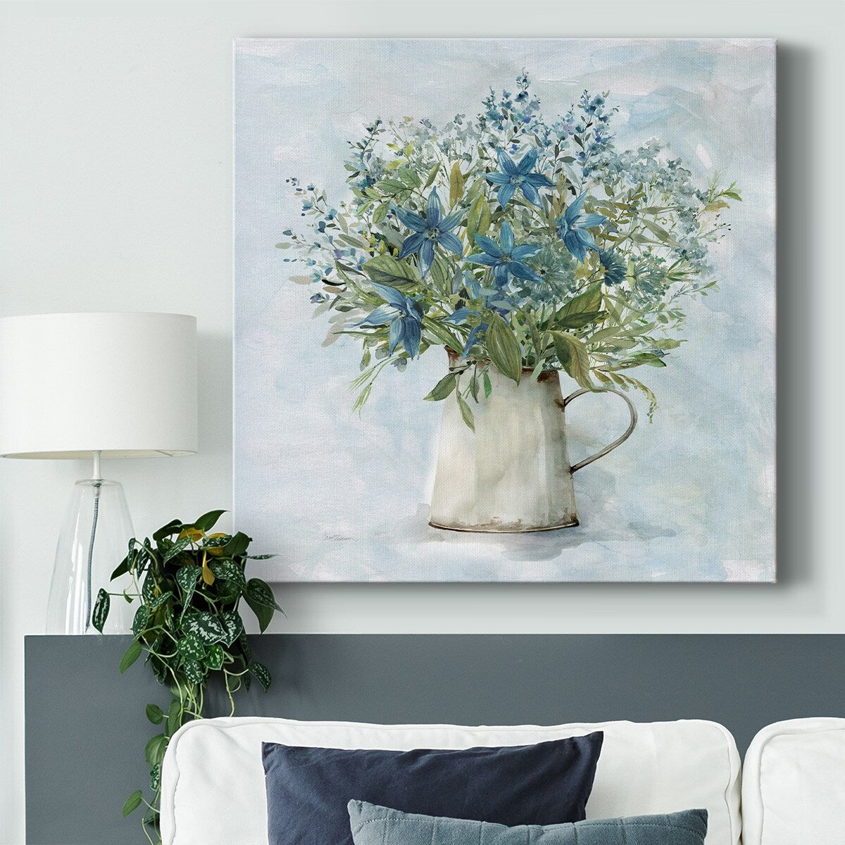 Arrayed in Blue II-Gallery Wrapped Canvas