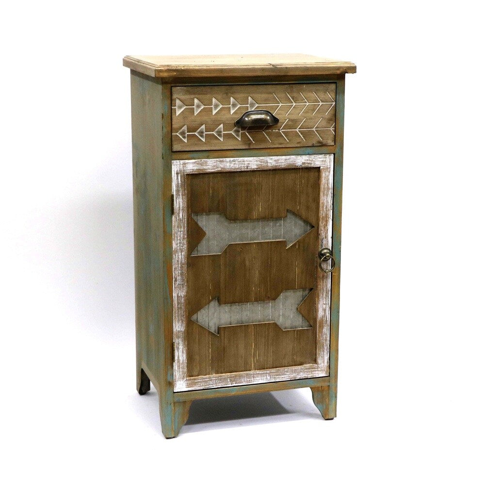 Arrowhead Cabin Wood Storage Cabinet