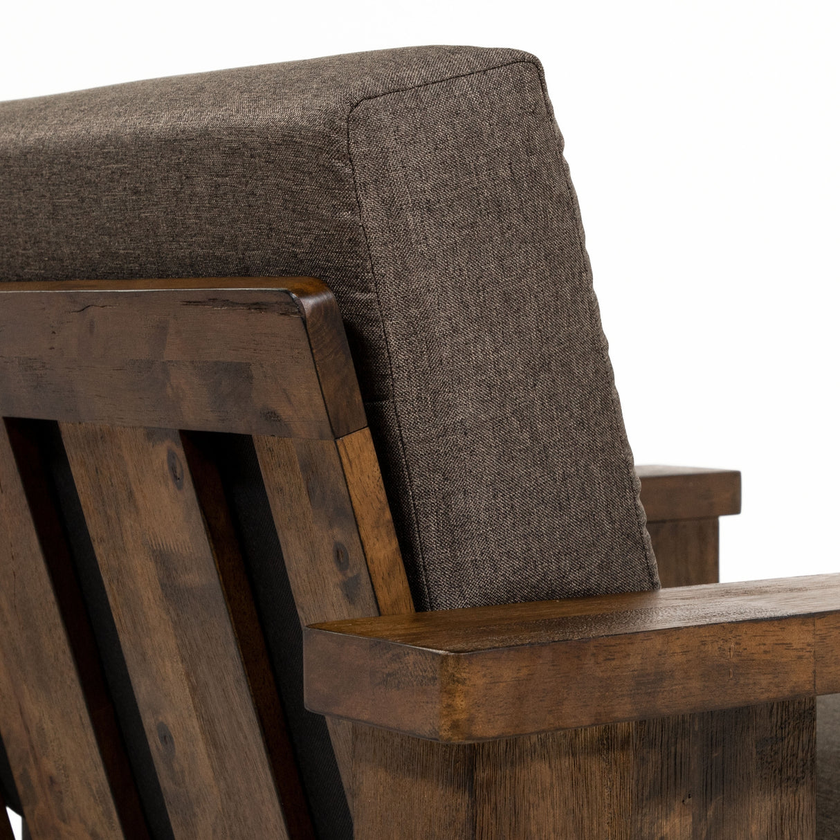 Jimo Rustic Oak and Linen Fabric 3-Piece Sofa Set by Furniture of America