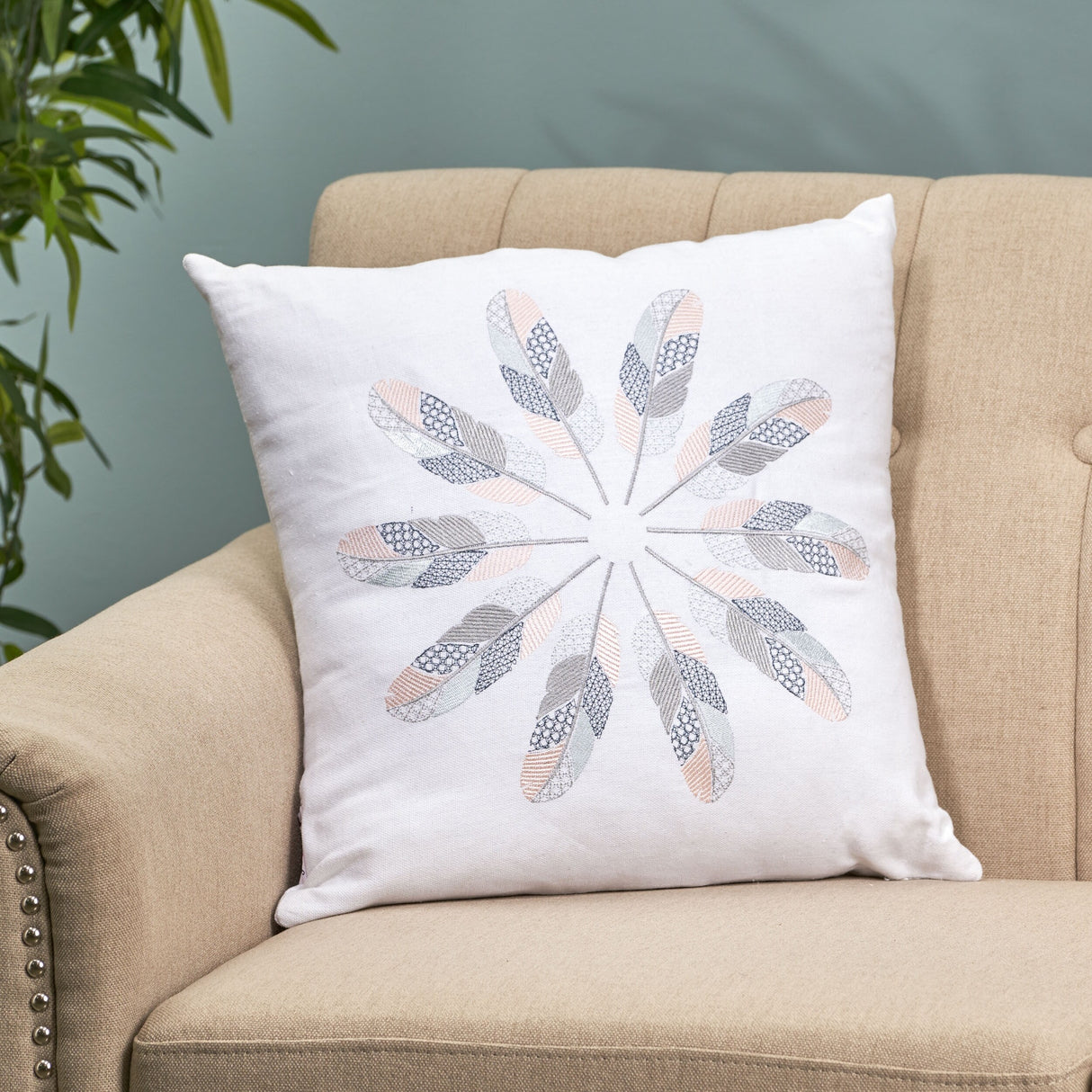 Arroyo Modern Fabric Throw Pillow Cover by Christopher Knight Home