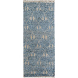 Arshs Moroccan Arya Horacio Blue/Ivory Wool Runner (2'7 x 6'6) - 2 ft. 7 in. x 6 ft. 6 in.