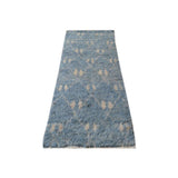 Arshs Moroccan Arya Horacio Blue/Ivory Wool Runner (2'7 x 6'6) - 2 ft. 7 in. x 6 ft. 6 in.