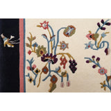 Art Deco China Transitional Floral Hand Made Wool Small Area Rug - 3'11" x 2'1"