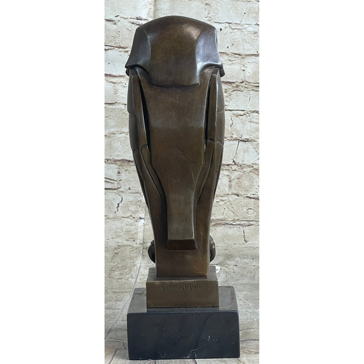 Art Deco Owl Pure Vienna Bronze Statue On A Marble Base Figurine Sculpture Gift