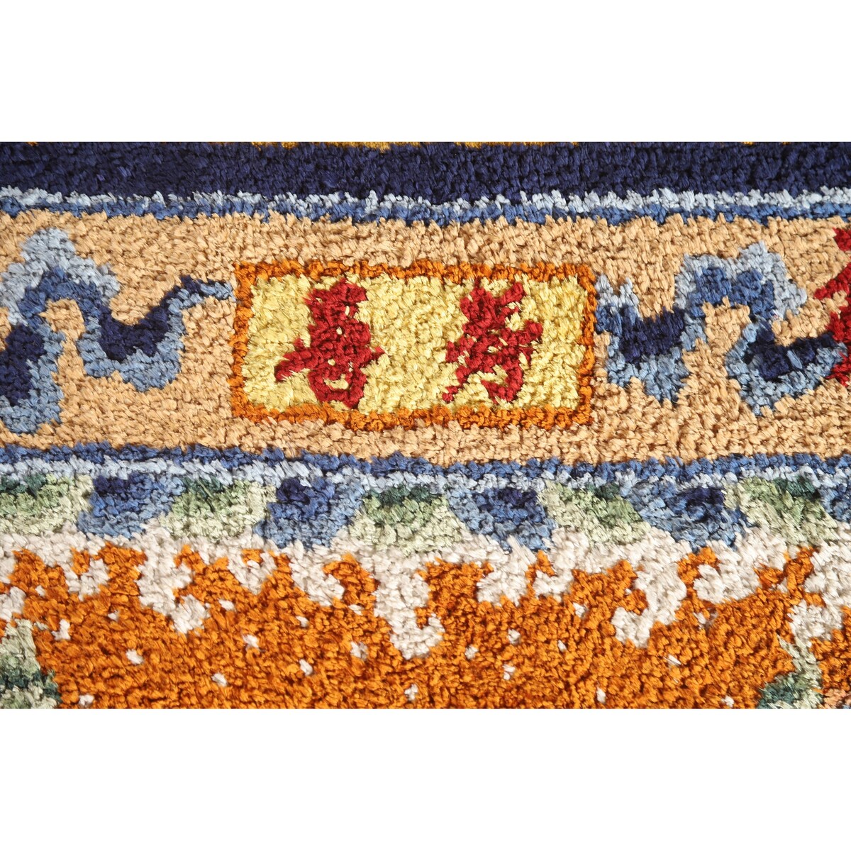 Art Deco Vegetable Dye Chinese Vintage Area Rug Handmade Silk Carpet - 4'0"x 6'2"