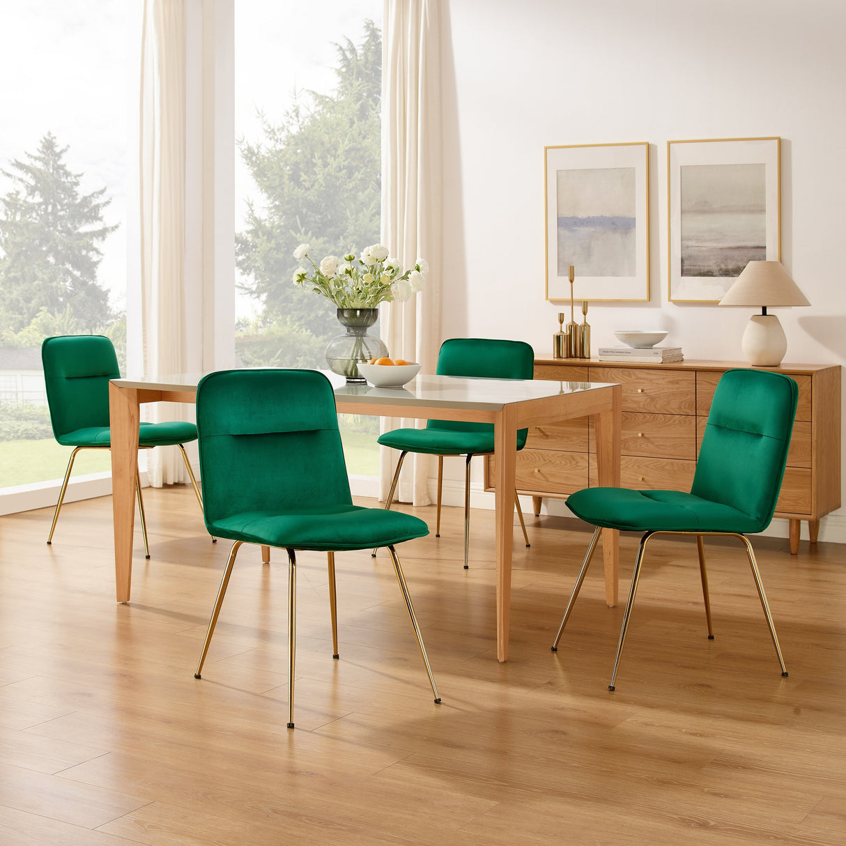 Art Leon Upholstered Accent Dining Chairs (Set of 2)