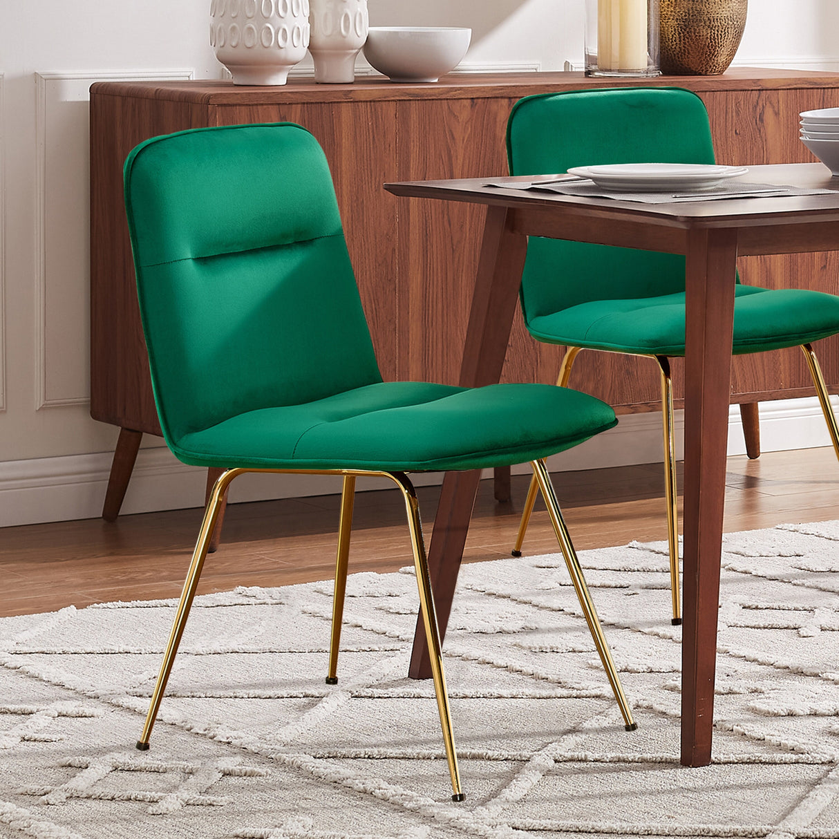 Art Leon Upholstered Accent Dining Chairs (Set of 2)