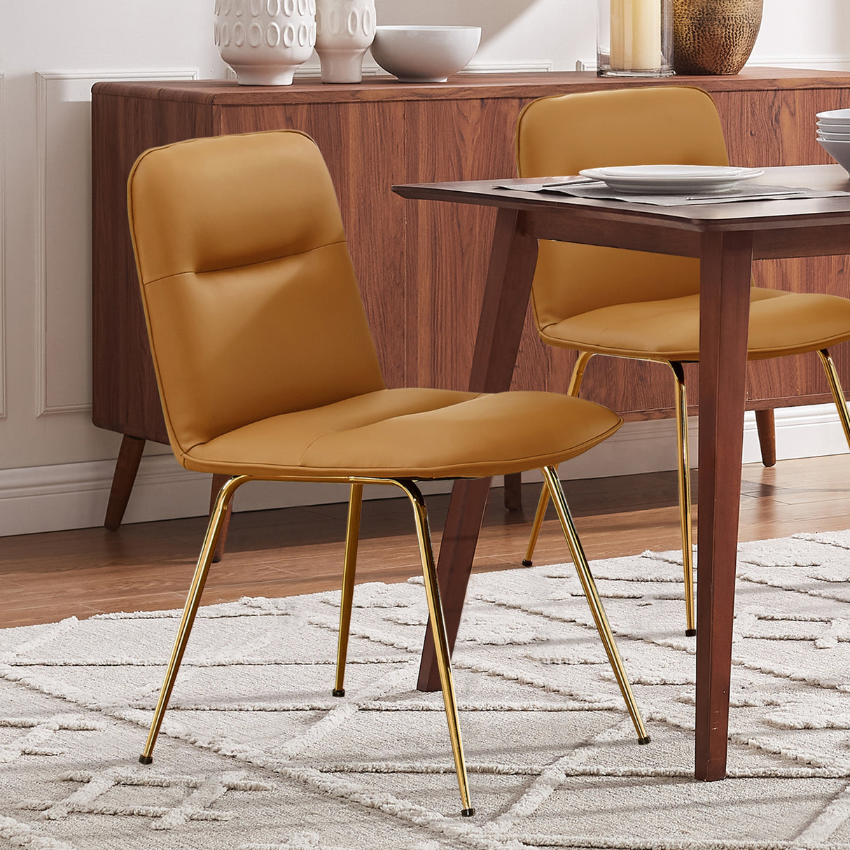 Art Leon Upholstered Accent Dining Chairs (Set of 2)