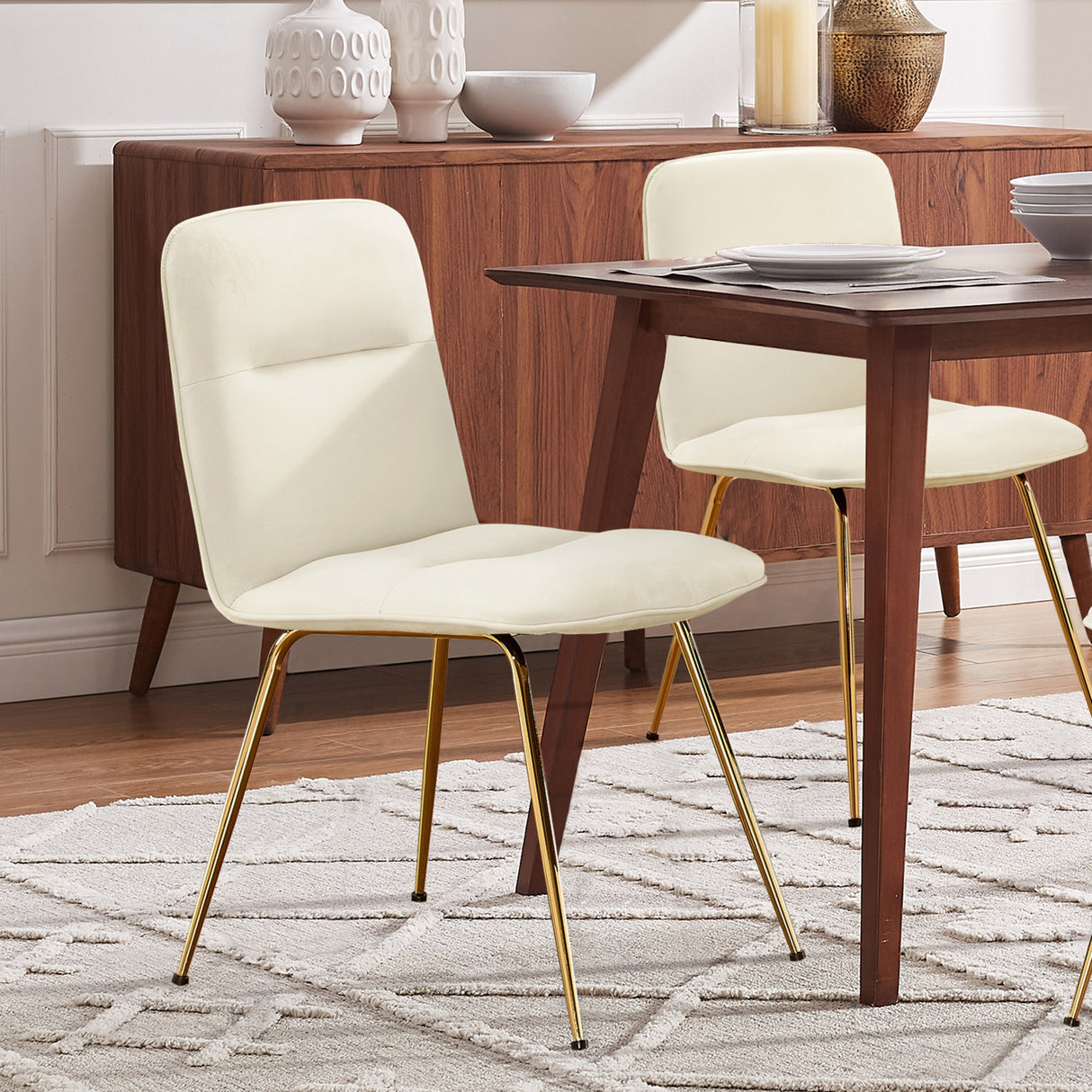 Art Leon Upholstered Accent Dining Chairs (Set of 2)