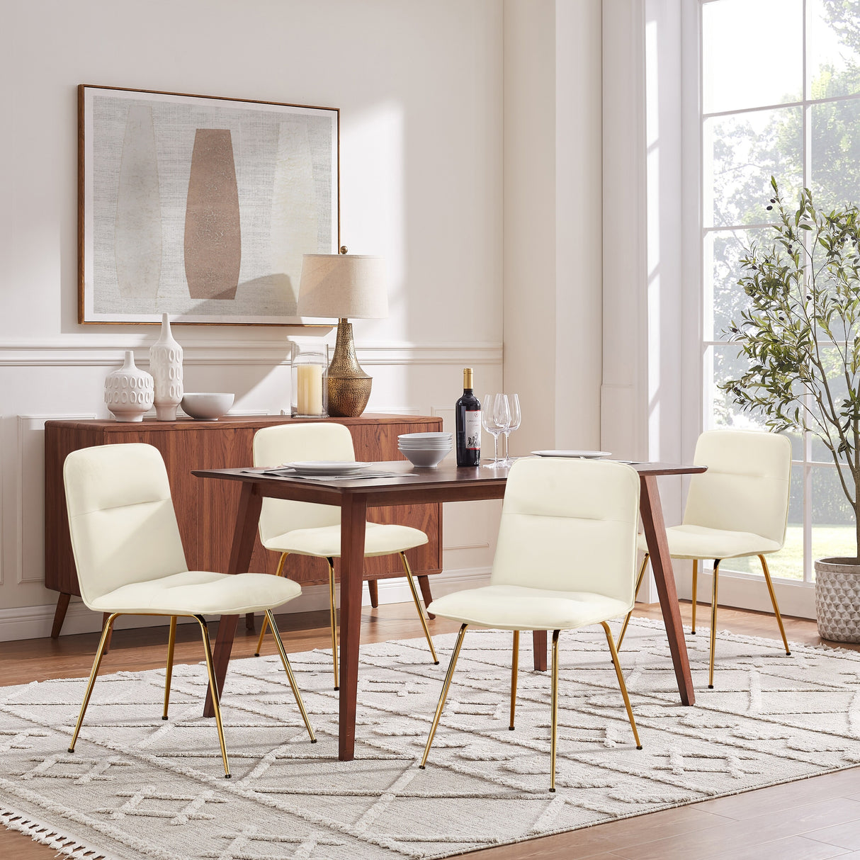 Art Leon Upholstered Accent Dining Chairs (Set of 2)