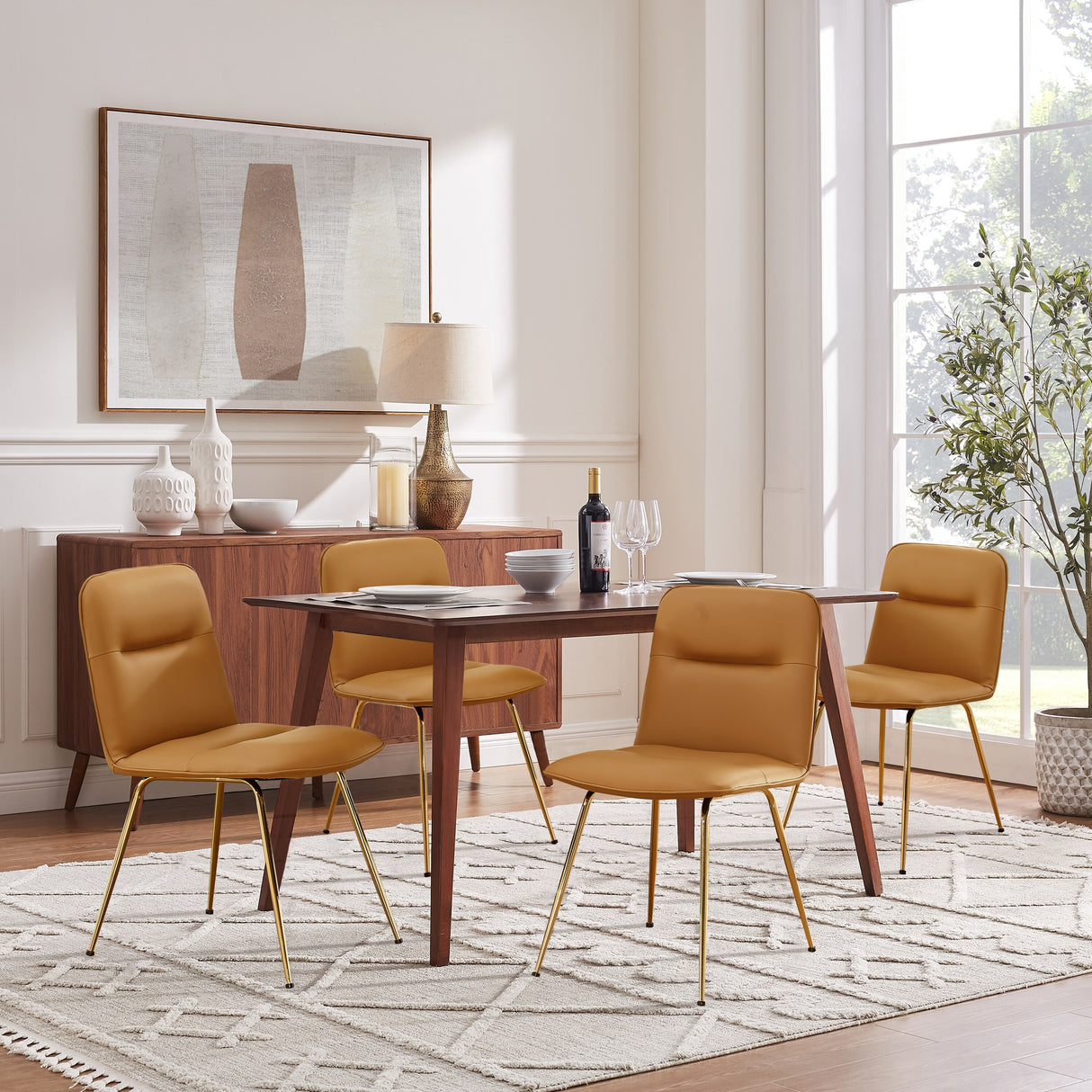 Art Leon Upholstered Accent Dining Chairs (Set of 2)