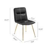 Art Leon Upholstered Accent Dining Chairs (Set of 2)