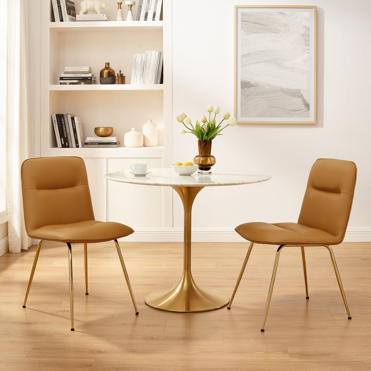 Art Leon Upholstered Accent Dining Chairs (Set of 2)