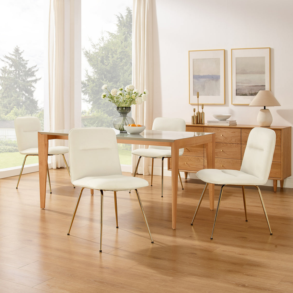 Art Leon Upholstered Accent Dining Chairs (Set of 2)