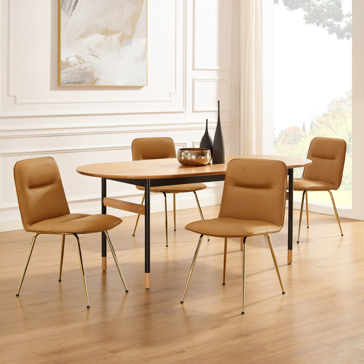 Art Leon Upholstered Accent Dining Chairs (Set of 2)