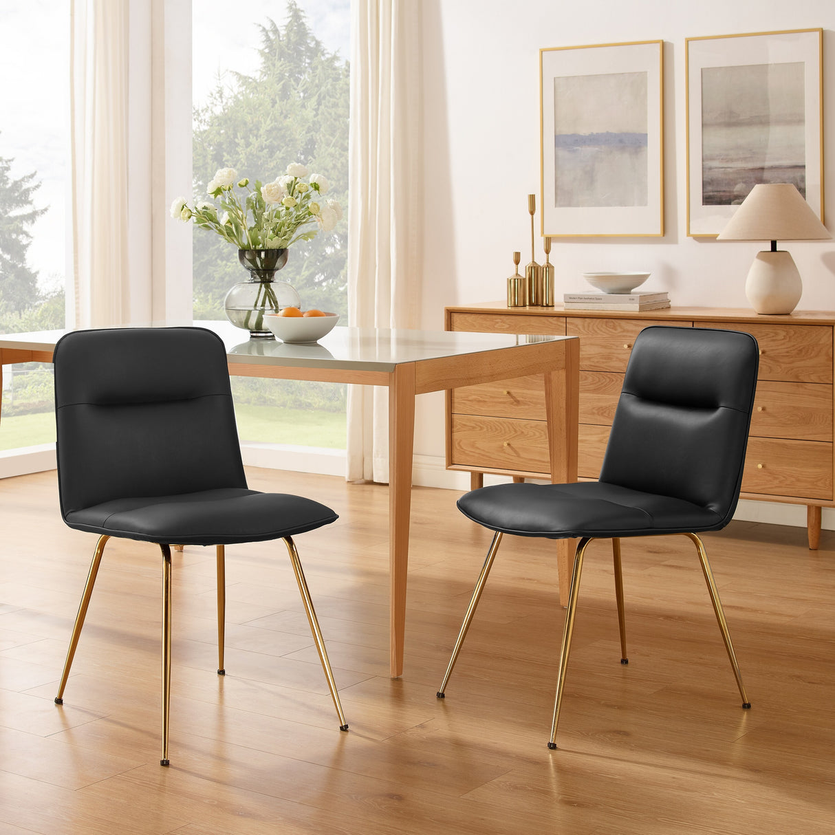 Art Leon Upholstered Accent Dining Chairs (Set of 2)