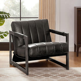 Art Leon Genuine Leather Lounge Accent Arm Chair