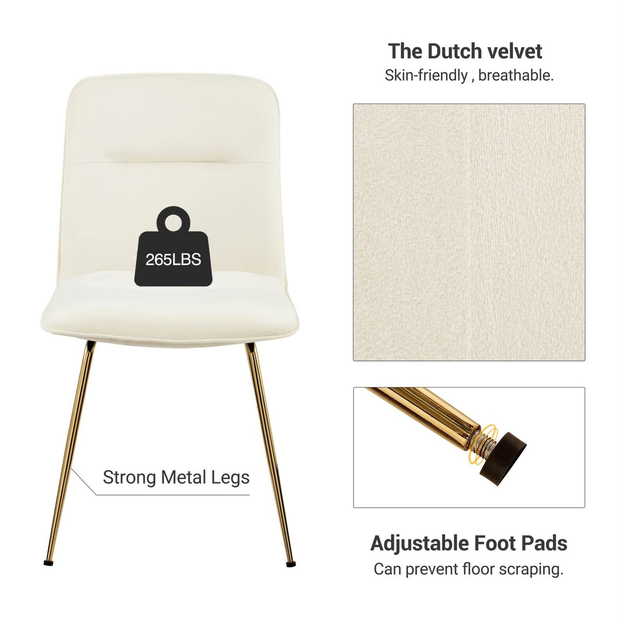 Art Leon Upholstered Accent Dining Chairs (Set of 2)