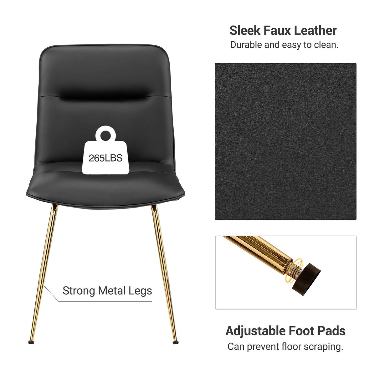 Art Leon Upholstered Accent Dining Chairs (Set of 2)