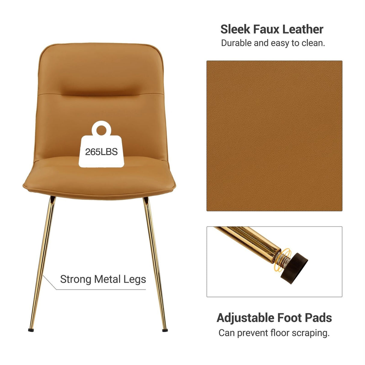Art Leon Upholstered Accent Dining Chairs (Set of 2)