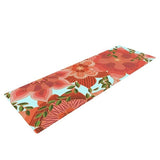 Art Love Passion "Flower Power" Red Floral Yoga Mat - Pink