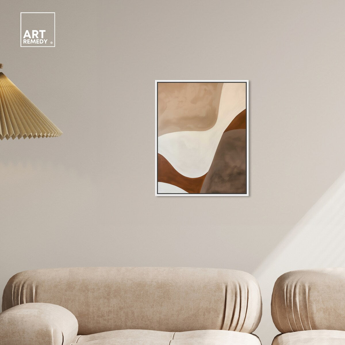 Art Remedy Dream Away Framed Abstract Shapes 1 Piece Canvas Wall Art