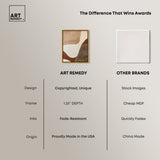 Art Remedy Dream Away Framed Abstract Shapes 1 Piece Canvas Wall Art