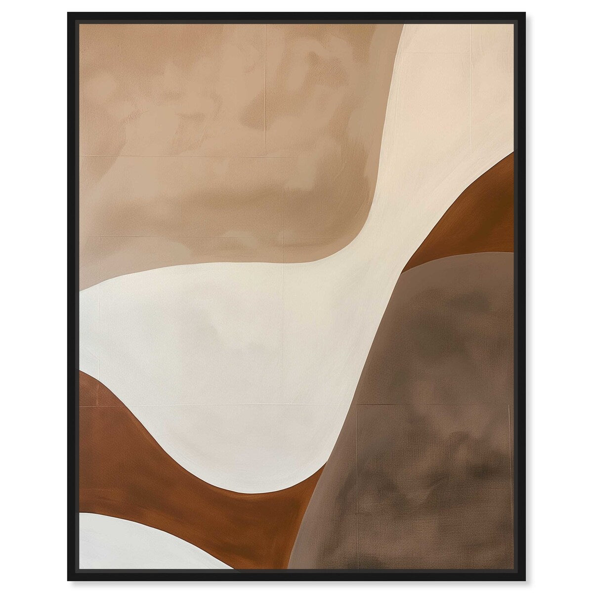 Art Remedy Dream Away Framed Abstract Shapes 1 Piece Canvas Wall Art