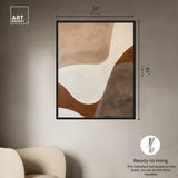 Art Remedy Dream Away Framed Abstract Shapes 1 Piece Canvas Wall Art