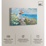 Art Remedy Gentle Sea Gallery Wrapped Impressionism 1 Piece Canvas Wall Art /Monet And Van Gogh Inspired Art