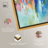 Art Remedy New Sky Framed Blue Abstract 1 Piece Canvas Wall Art