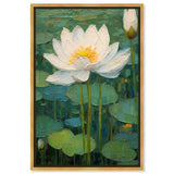 Art Remedy This Is My Waterlily Framed Impressionism 1 Piece Canvas Wall Art /Monet And Van Gogh Inspired Art