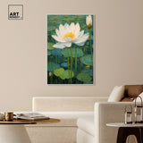 Art Remedy This Is My Waterlily Framed Impressionism 1 Piece Canvas Wall Art /Monet And Van Gogh Inspired Art