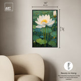 Art Remedy This Is My Waterlily Framed Impressionism 1 Piece Canvas Wall Art /Monet And Van Gogh Inspired Art