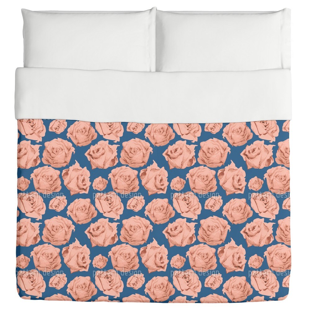 Art Rose Blue Duvet