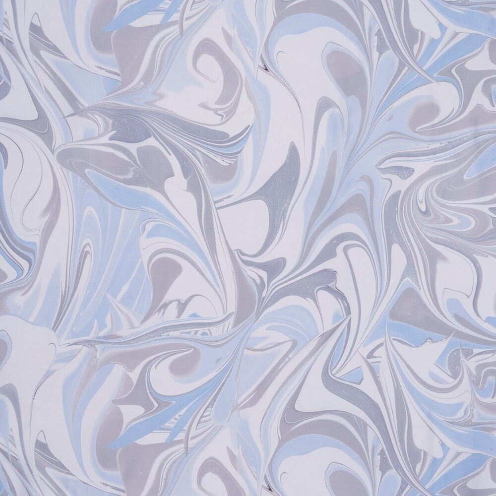 The Art of Marbling Quicksilver/ Blue Ice Reversible Luxury Quilt