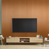 Art3d 104'' X 6.7'' Slat Wall Panel for Modern Decor, WPC Wall Paneling, Metallic Finish(Set of 8)