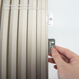 Art3d 104'' X 6.7'' Slat Wall Panel for Modern Decor, WPC Wall Paneling, Metallic Finish(Set of 8)