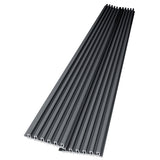 Art3d 104'' X 6.7'' Slat Wall Panel for Modern Decor, WPC Wall Paneling, Metallic Finish(Set of 8)