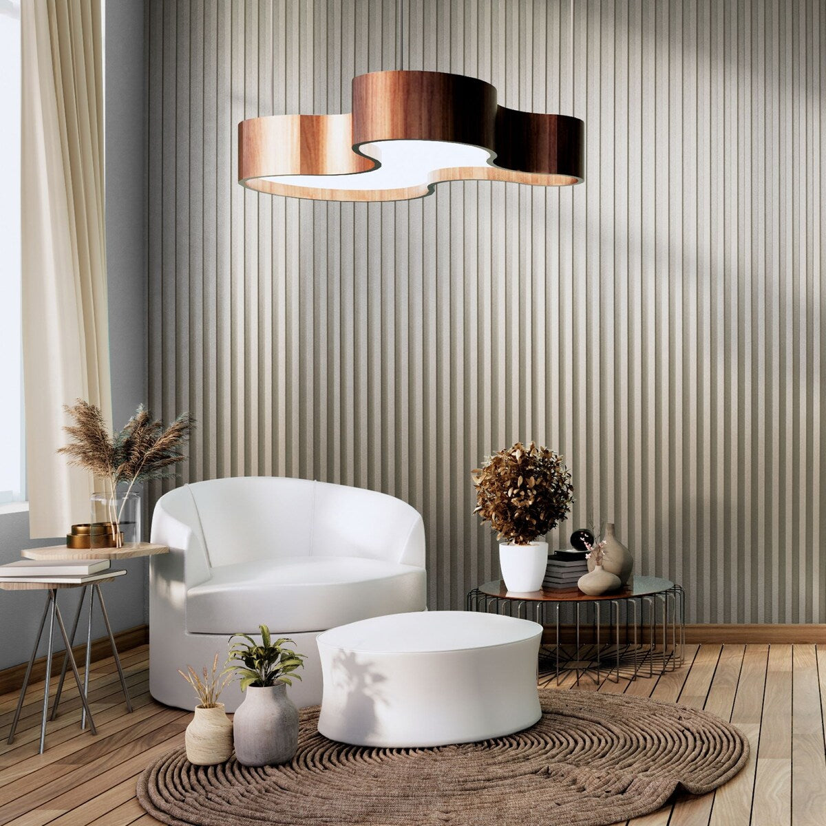 Art3d 104'' X 6.7'' Slat Wall Panel for Modern Decor, WPC Wall Paneling, Metallic Finish(Set of 8)