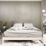 Art3d 104'' X 6.7'' Slat Wall Panel for Modern Decor, WPC Wall Paneling, Metallic Finish(Set of 8)