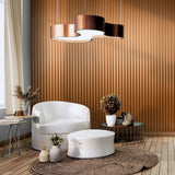 Art3d 104'' X 6.7'' Slat Wall Panel for Modern Decor, WPC Wall Paneling, Metallic Finish(Set of 8)