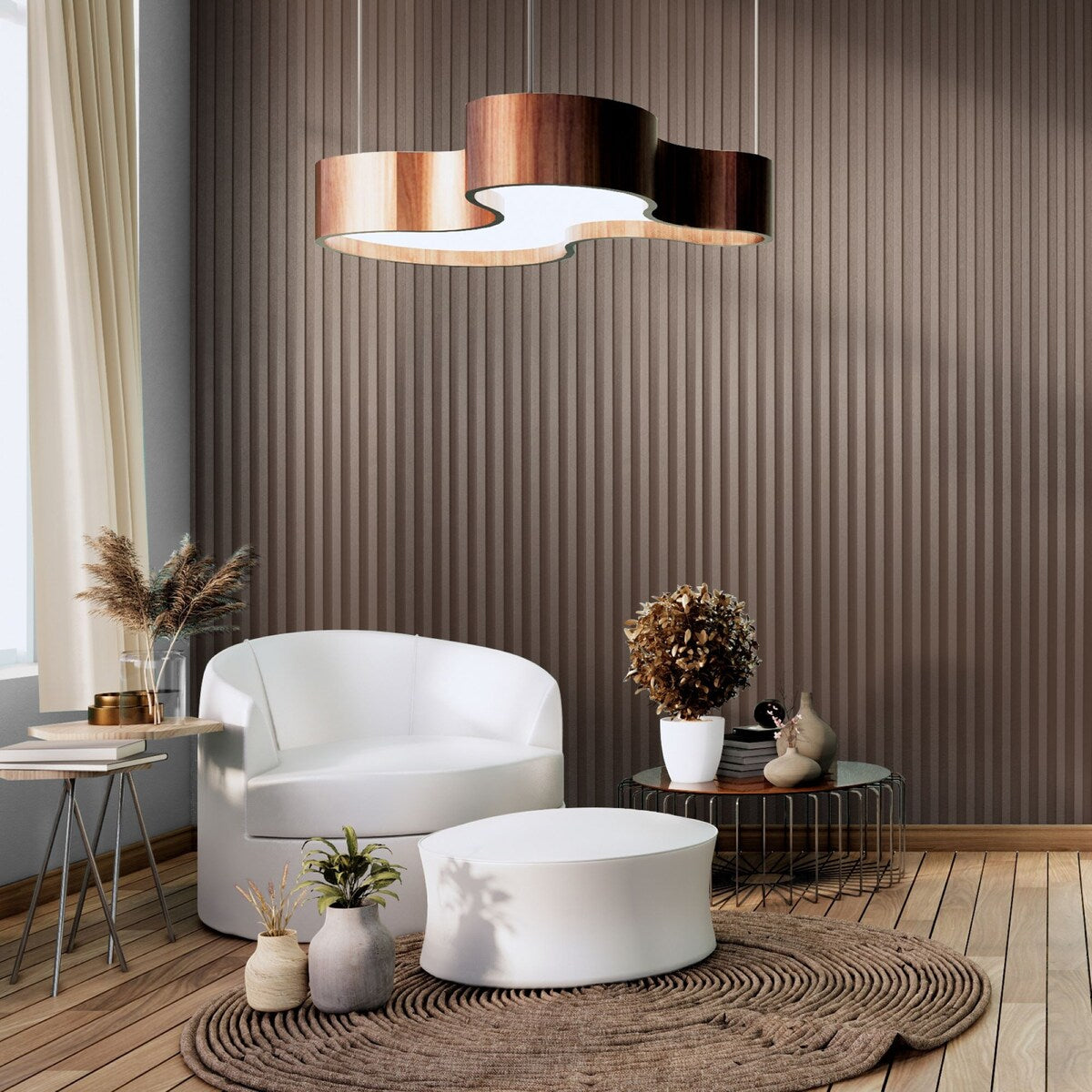 Art3d 104'' X 6.7'' Slat Wall Panel for Modern Decor, WPC Wall Paneling, Metallic Finish(Set of 8)