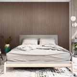 Art3d 104'' X 6.7'' Slat Wall Panel for Modern Decor, WPC Wall Paneling, Metallic Finish(Set of 8)